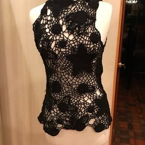 Black Crochet Top